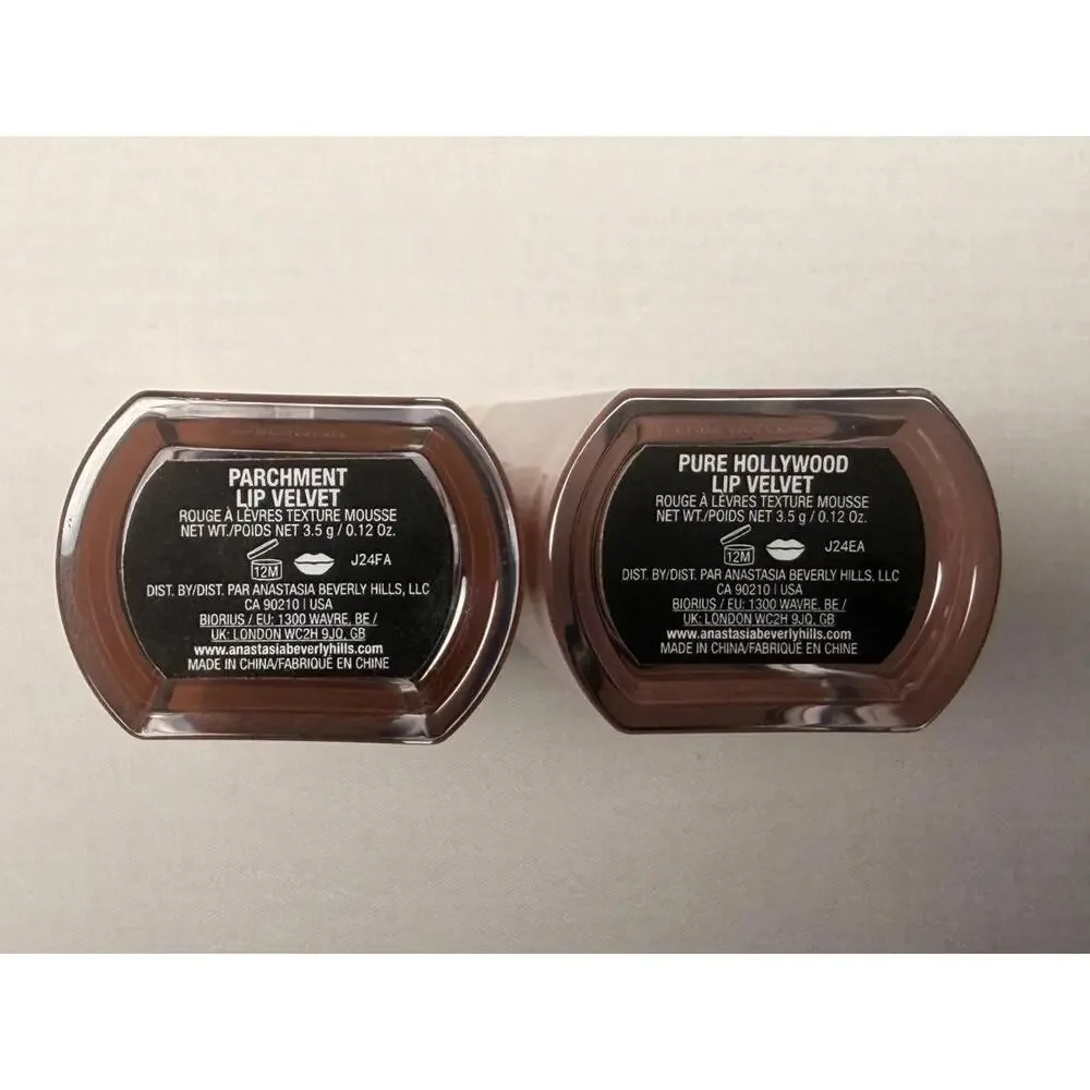Anastasia Beverly Hills Lip Velvet Parchment + Pure Hollywood‎ NEW